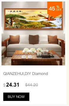 QIANZEHUI, DIY 5D алмазная вышивка, круглые алмазные Стразы для воды и богатства, полная алмазная живопись, вышивка крестиком, рукоделие
