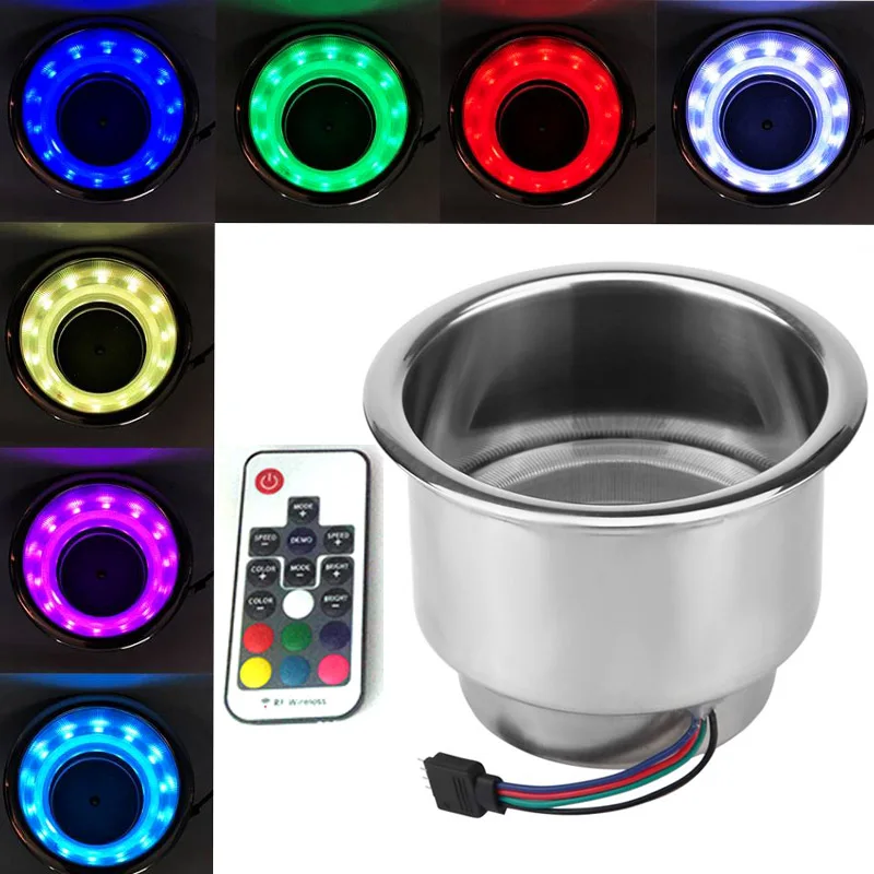12 светодиодный RGB утопленная лодка Кубок Напитки Держатель для BMW 3 серии E46 318i 320i 98