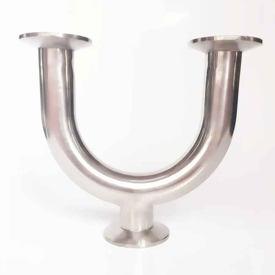 

76mm Pipe OD 3" Tri Clamp U Shaped Return Bend 3 Way SUS 304 Stainless Sanitary Fitting Spliter Homebrew Beer