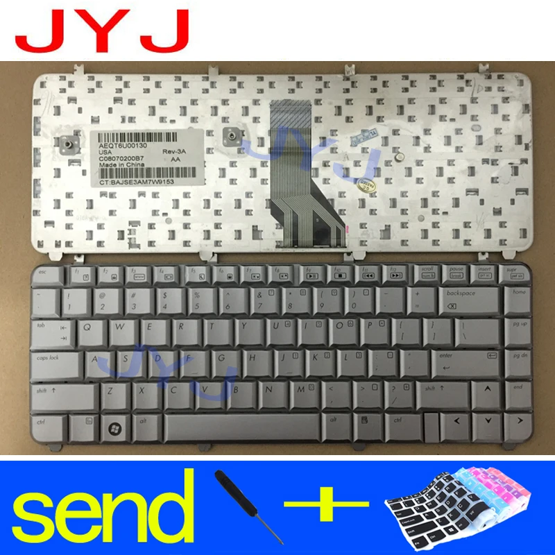 

Новая клавиатура для ноутбука HP Pavilion dv5 dv5-1000 DV5-1100 dv5t dv5z Серебристая прозрачная защитная пленка