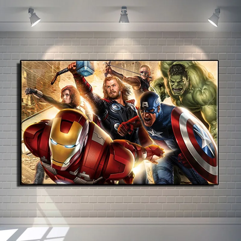 Американский Классический комиксы Super Hero серии Современной Поп элементы стены HD