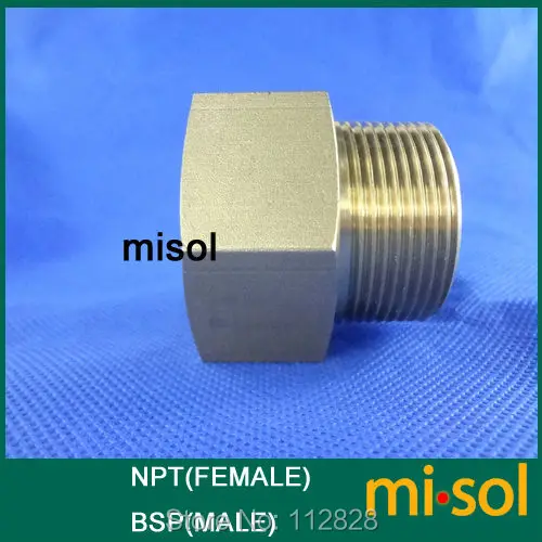 

Adaptor fitting 1.25" BSP (DN32) male to 1.25" NPT (DN32) female, Brass