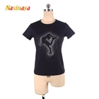 Футболка женская с коротким рукавом для фигурного катания на коньках