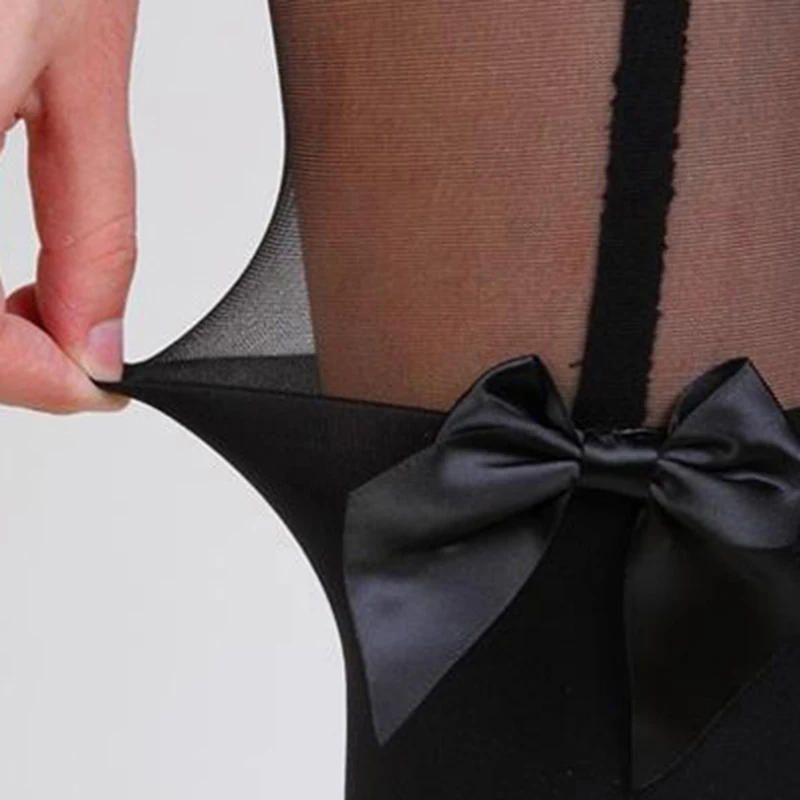 Женские сексуальные колготки с татуировкой бантиком милые Collant Femme Medias Mujer Strumpfhose