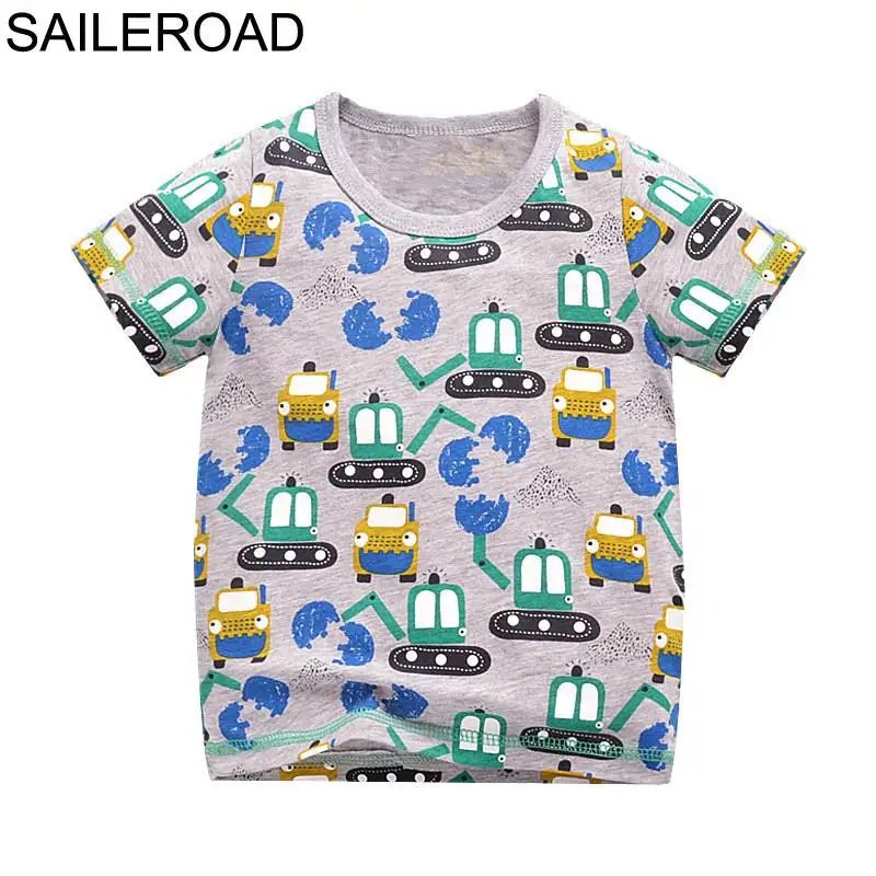 2568 same picture SAILEROAD/Летняя футболка для маленьких мальчиков 1-7 лет, Детская короткая одежда для мальчиков и девочек, хлопок, костюм с рисунком для маленьких детей - Цвет: 2568 same picture