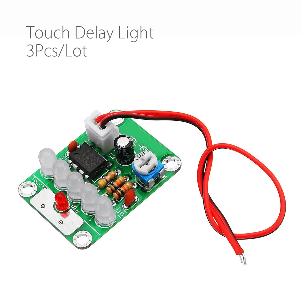 3 шт./лот TDL-555 DC 5V сенсорный отложено свет электронный LED световая панель для