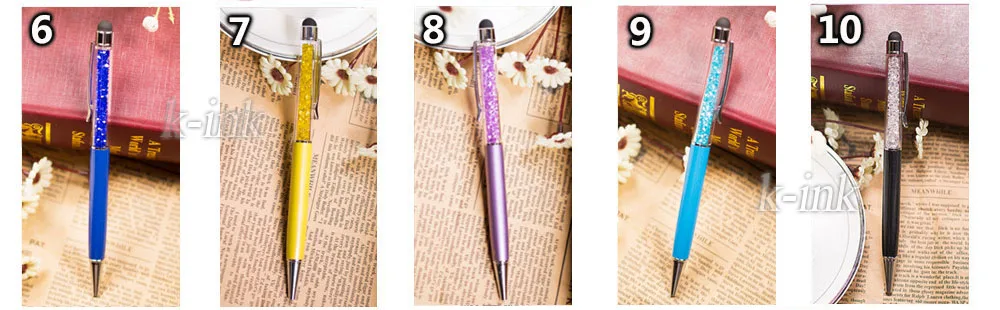 10 цветов на выбор цветная шариковая ручка с емкостным сенсорным кристаллом