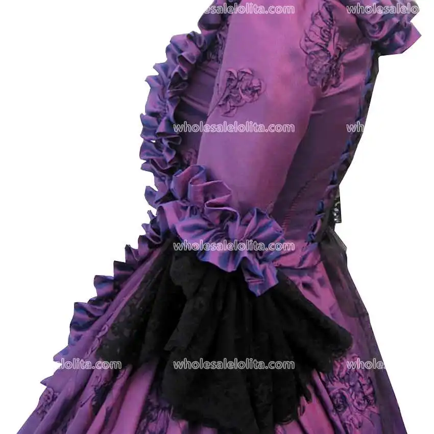 Лучшие продажи 17 века фиолетовый Мария Антуанетта Пол длина праздничная одежда