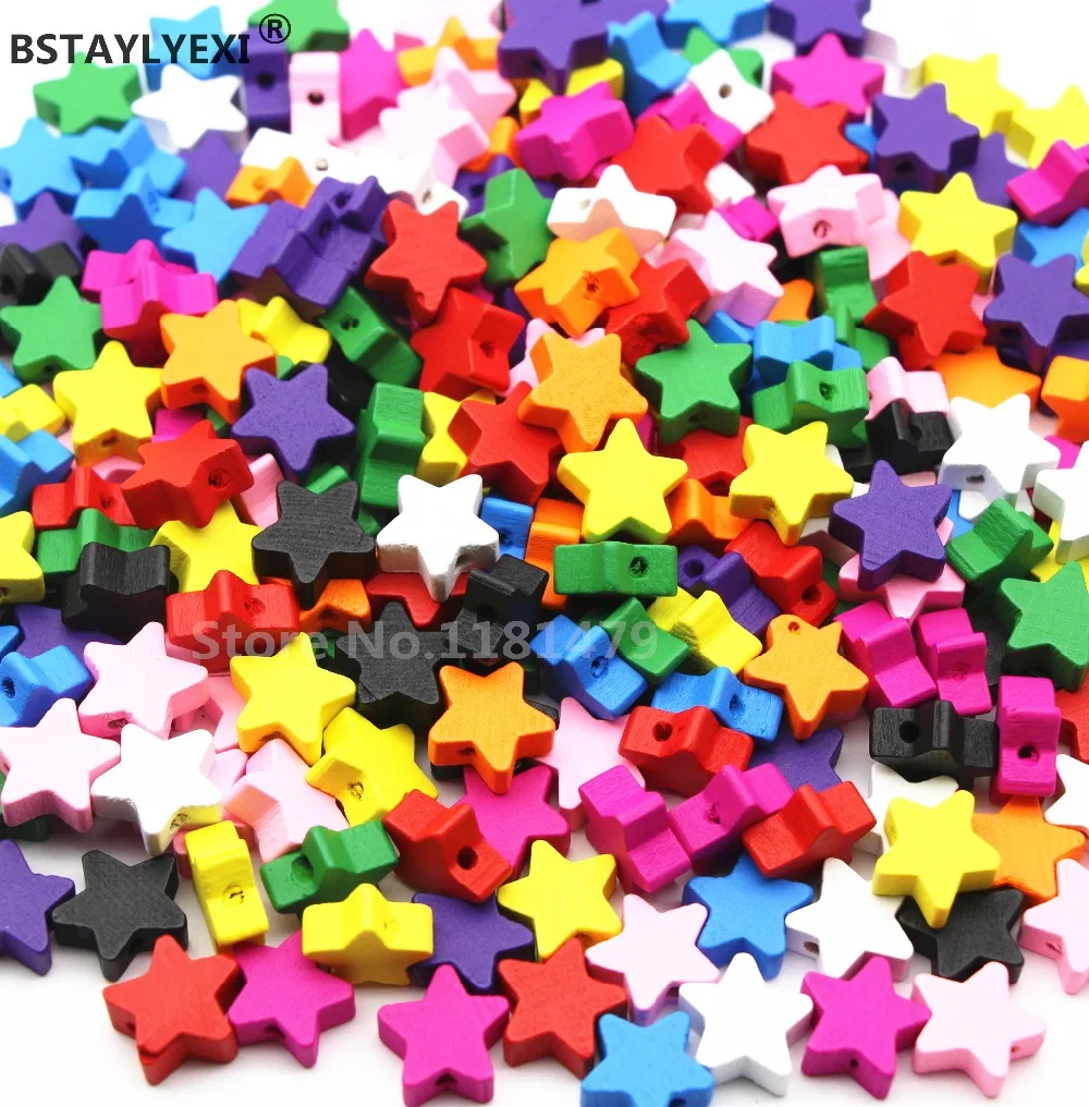Деревянные бусины 5 звезд разные цвета|accessories accessories|accessories diyaccessories miniature |