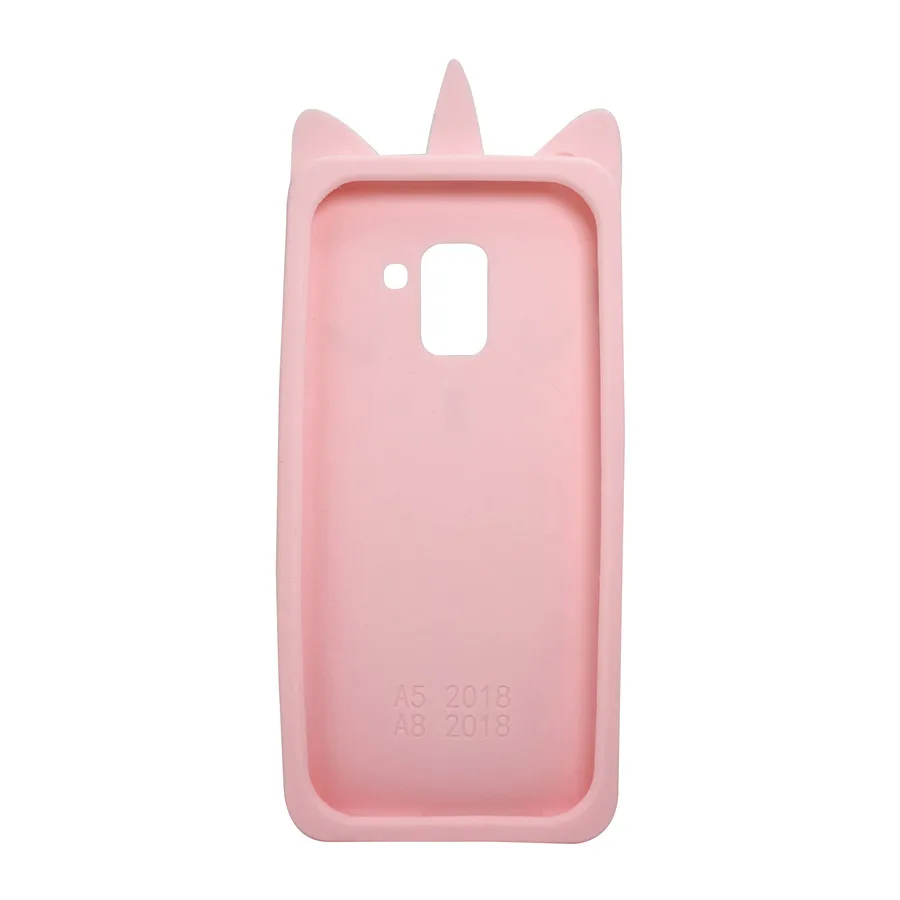 For Samsung Galaxy A5 2018 A530 Cute 3D Cartoon Golden Horn Cat Soft Silicon Phone Back Cover Case for A8 cases Capa |
