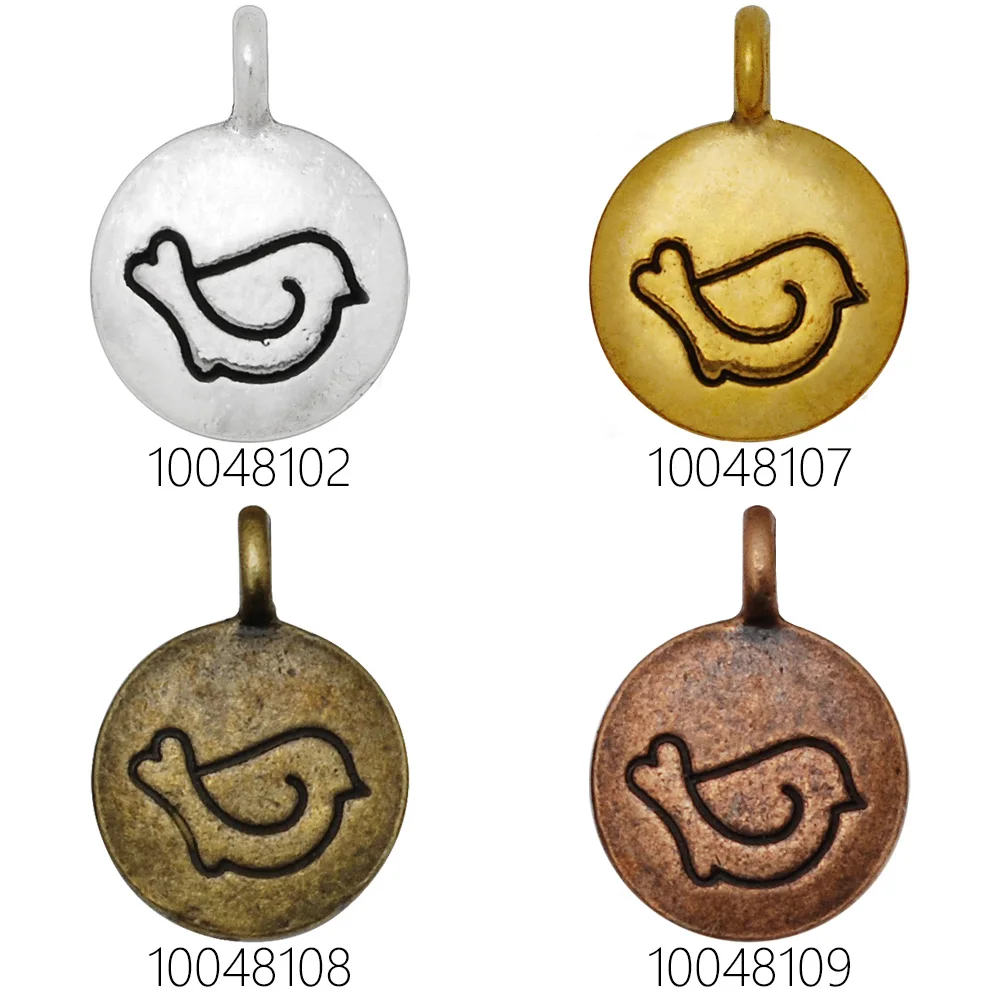 

Мода мира Doves символ шарм 12 мм круглый металлический кулон бирка оптовая продажа для изготовления браслетов ожерелье, 4 цвета на выбор