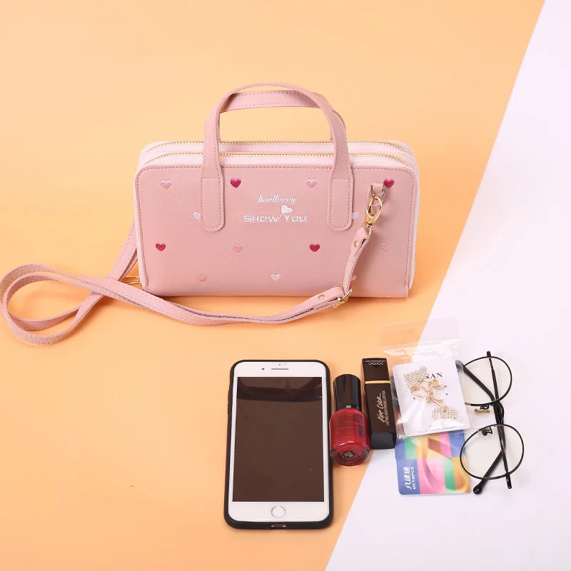 Женские сумки-мессенджеры с вышивкой в форме сердца дизайнерская женская сумка