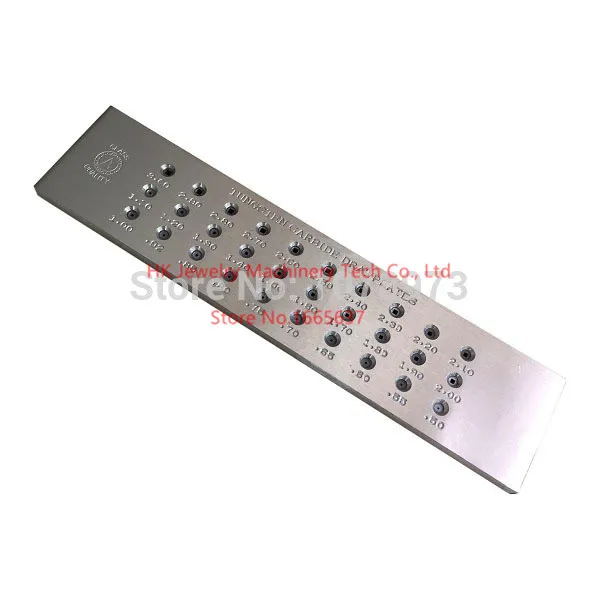 

Free Shipping 30 Holes Square Shape Drawplate China Jewelry Tools 0.55-3.00mm Hole Size Tungsten Carbide Drawplates