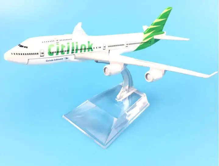 Воздух Индонезия Citilink дыхательные пути B747 400 Боинг 747 авиакомпании 16 см модель