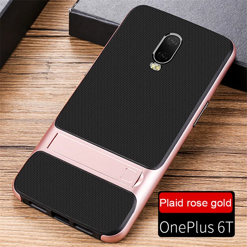 For Case On Oneplus 6T Cases One Plus 6 T Cover Soft TPU Rubber Hard PC Holder Original Slim Plaid Bumper Shell Black Luxury | Мобильные