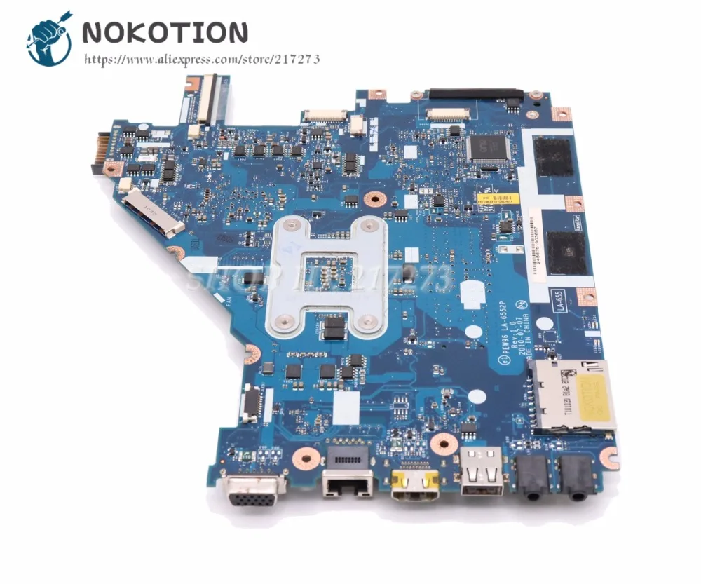 NOKOTION материнская плата для ноутбука acer aspire 5552G 5552 основная плата NV50A MBR4602001 PEW96 LA-6552P Бесплатный процессор