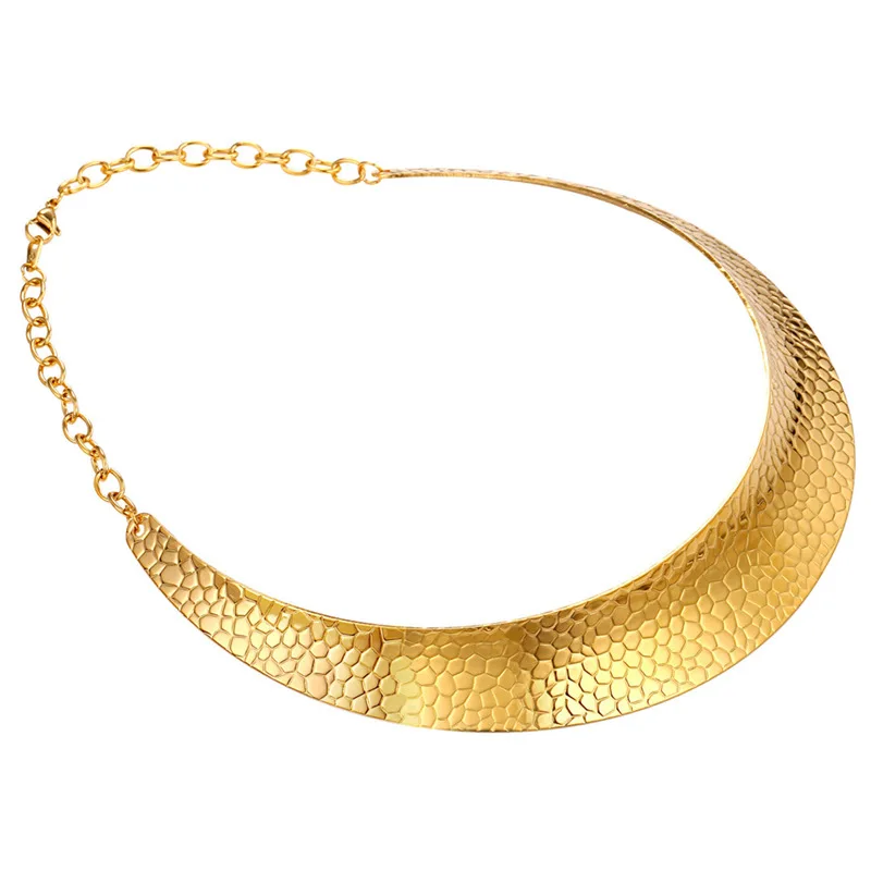 Snake Choker G U7 Позолоченный Чокер На Шею Ожерелье Женские из Нержавеющей Стали Африканский Коренастый Воротник Ювелирные Изделия N556 - Окраска металла: Snake Choker G