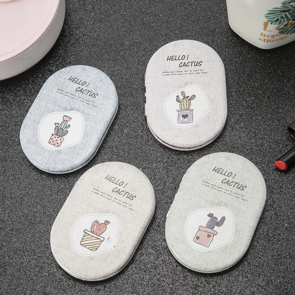 Портативный мини карманный зеркало для макияжа 2 боковых складной карманное