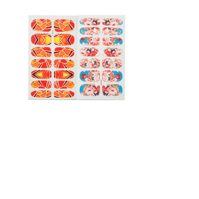 

YWK 20 Designs 105mm x 60mm DIY Full Wraps Decals Nails Art Water Transfer Printing Stickers Accessories For Manicure Salon
