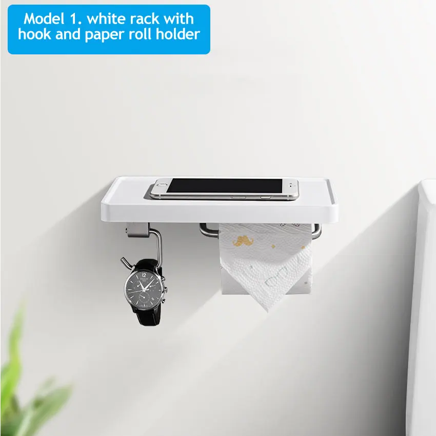 Paper holder model 1 Ecofresh ручной Туалет Биде опрыскиватель набор биде кран для ванной ручной распылитель насадка для туалета бумажный держатель телефона - Цвет: Paper holder model 1