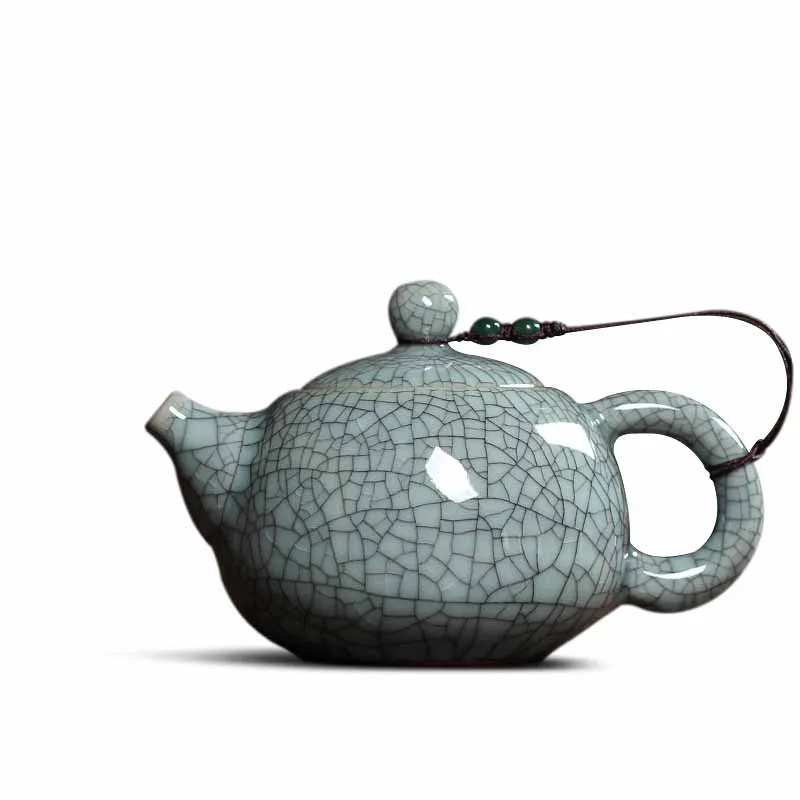 

Chinese office small teapot ice cracked glaze single pot purple sand ceramic Kung Fu tea pot filter home drink 140ML