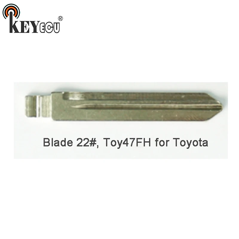 

KEYECU 10x KEYDIY Universal Remotes Flip Key Blade 22#, Toy47FH for Toyota