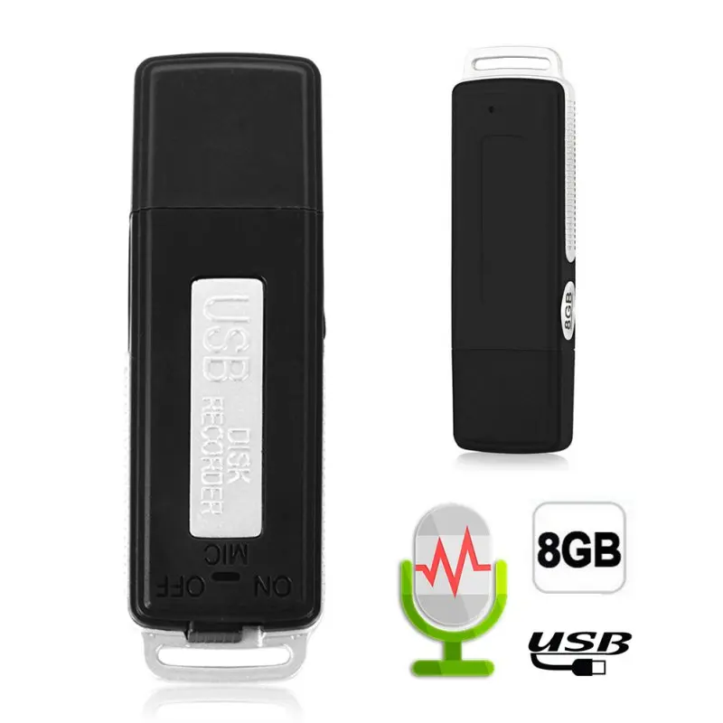 Цифровой Аудио Диктофон 2 в 1 мини USB флеш-накопитель диск 70 часов портативный