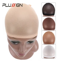 plussign 10pcs wholesale stocking wig cap for wigs brown beige high quality wig cap elastic liner mesh caps for making wigs