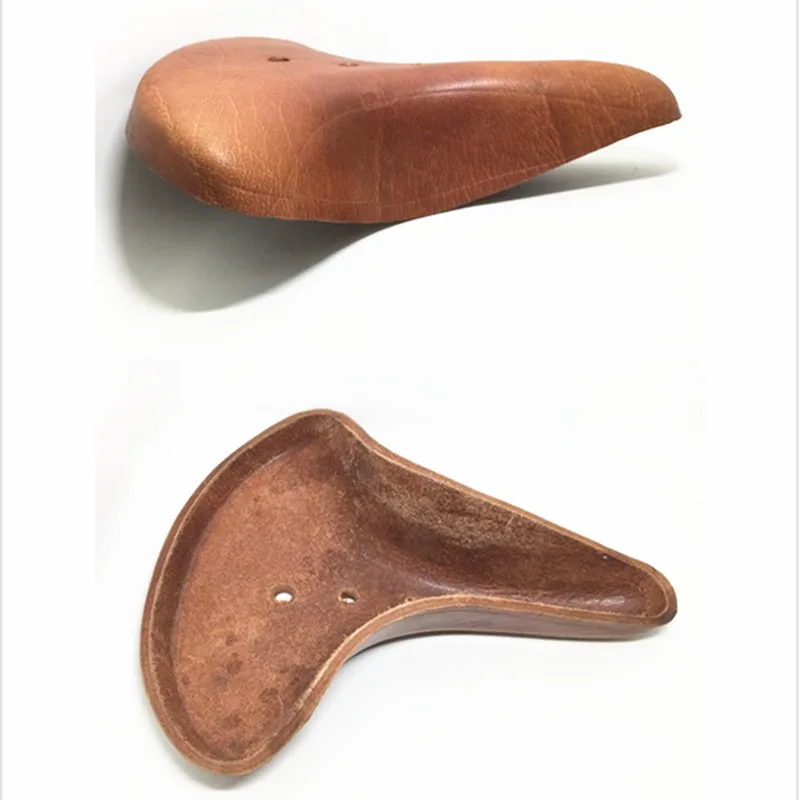 Saddle leathe brown Винтажное весеннее седло в виде слона из натуральной кожи в старом стиле, велосипедное седло из натуральной кожи, TDX-5 - Цвет: Saddle leathe brown