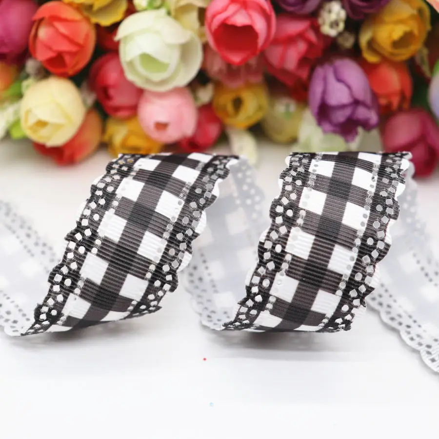 50 ярдов Grosgrain полые кружевные ленты сетка печатные ленты 30 мм пробки для бутылок DIY ремесла аксессуары ручной работы M19040703