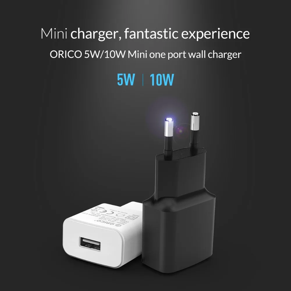 Дорожное зарядное устройство ORICO WHA с USB 5 в 1 А В 2 настенное для телефона адаптер