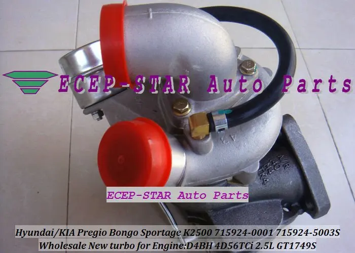 Турбо 715924 715924-5003S 715924-5001S 715924-0002 715924-0003 28200 42700 2820042610 Pregio TDI евро III 2 5/4 100HP