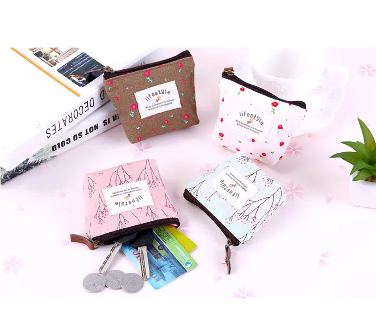 2 шт. мини дамы кошелек бумажник тонкая ткань карты сумка Женская молнии мило