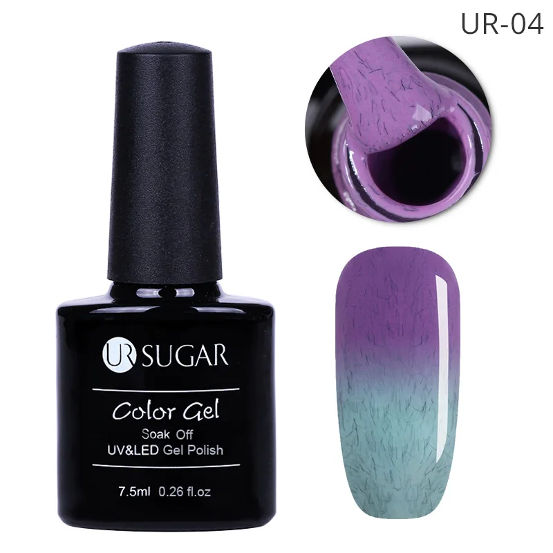 04 Ur Sugar, 3 цвета, Термальный Гель-лак для ногтей, изменение температуры, замочить, УФ Гель-лак для ногтей, 7,5 мл, маникюрный лак - Цвет: 04
