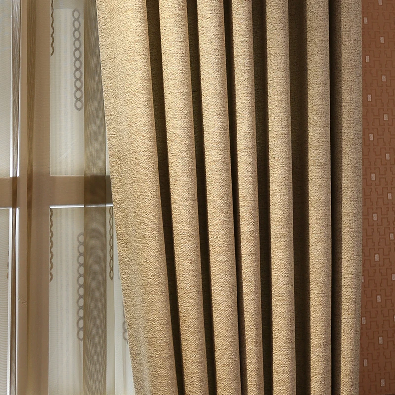 Гостиная занавес простой современный китайский лен пользовательские спальня