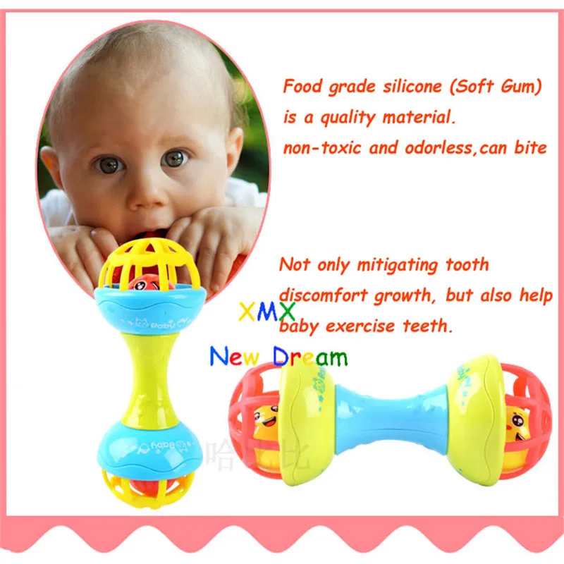 Xmxrc. Мягкие гуттаперчи Фитнес колокол. Игрушка baby ball игрушки погремушки развивать