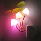 Креативный Ночной светильник в виде грибов Z90 с вилкой Стандарта ЕССША светильник 3 светодиосветодиодный, цветной ночсветильник в виде грибов