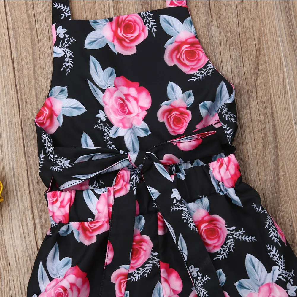 2019 брендовый Детский комбинезон с цветочным рисунком для новорожденных девочек