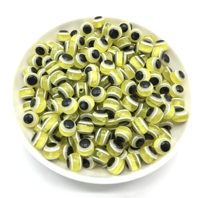 

6/8 /10mm Round Resin Gasket Beads Mixed Evil Eye Beads For Jewelry Making DIY Bracelet Necklace Accessories #003