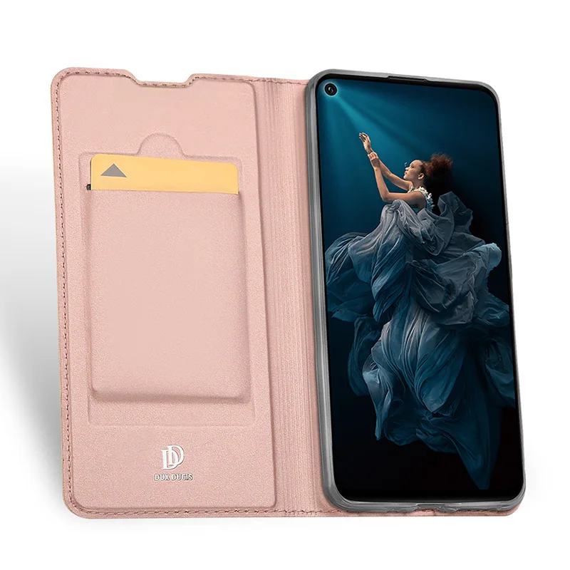 rose golden Чехол-книжка для huawei Honor 20 из искусственной кожи и ТПУ, мягкий бампер, ударопрочный защитный чехол с отделением для карт, подставка, чехол для телефона - Цвет: rose golden