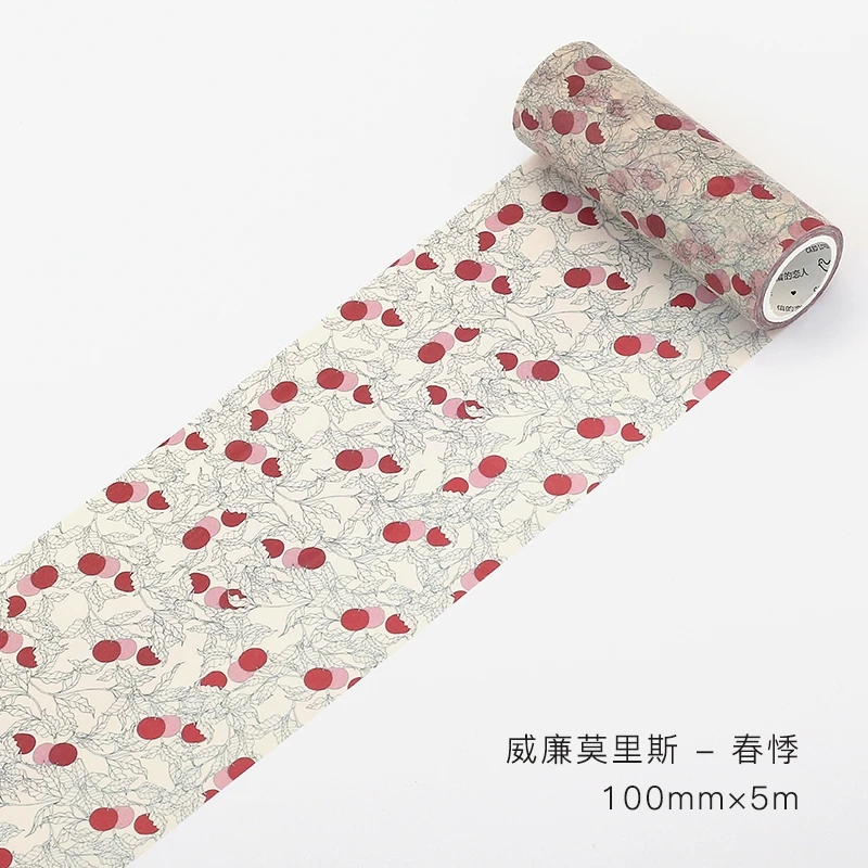 ChunJi 1 шт. васи ленты DIY японская бумага винтажная Мона маскирующая лента декоративные клейкие ленты Скрапбукинг наклейки размер 100 мм* 5 м - Цвет: ChunJi