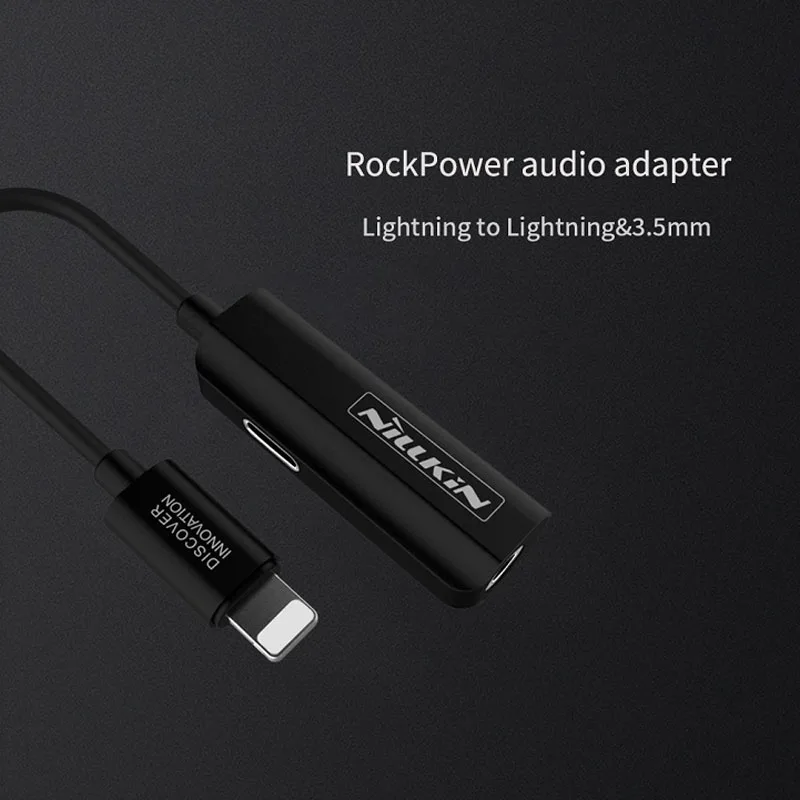 NILLKIN адаптеры для телефонов конвертеры iPhone 7 8 Plus X Xr Xs Lighting To 3 5 мм AUX кабель Jack