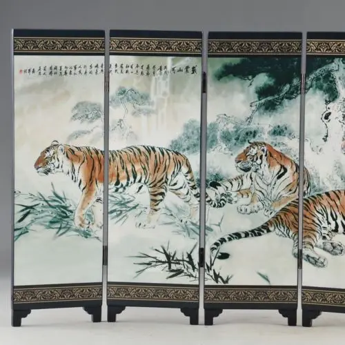 (Mini) изысканный китайский классический лак для живописи декоративный складной