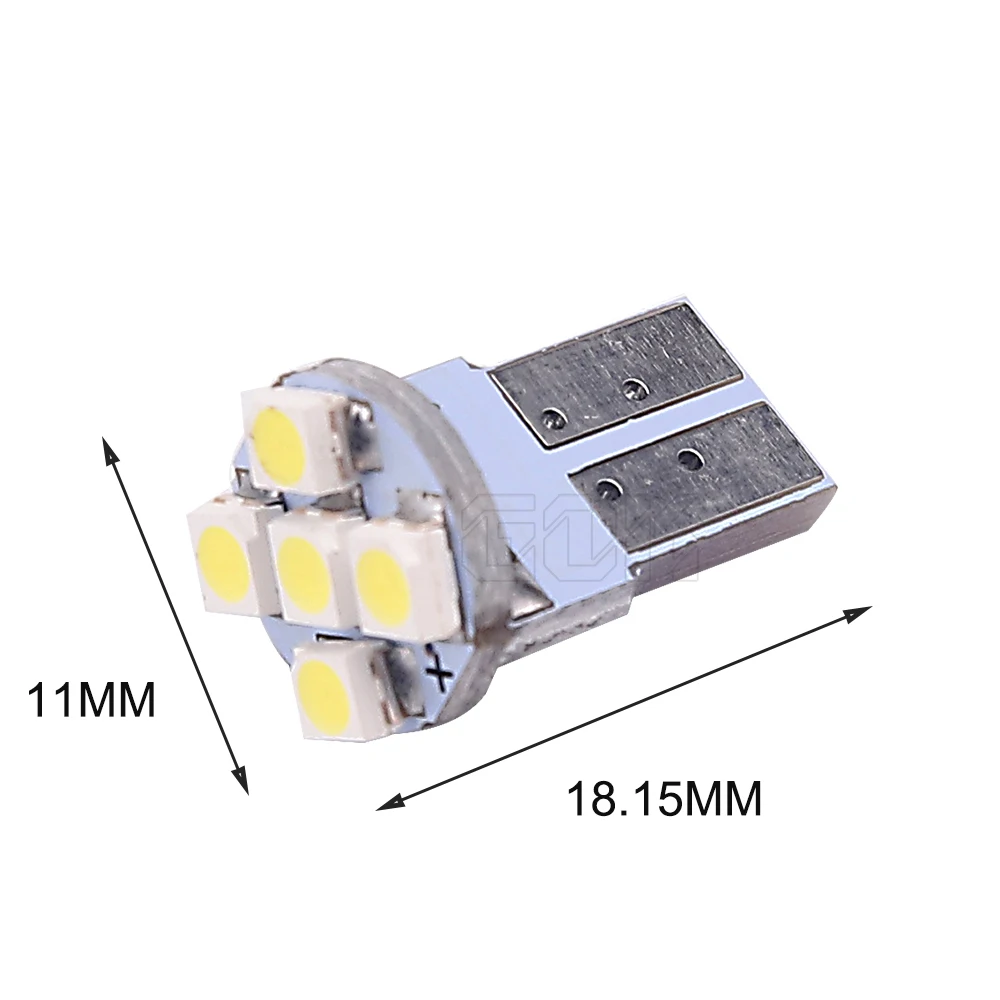 Автомобильные светодиодные лампы T10 5smd 500 1210 w5w 3528 t10 5 шт./лот для салона