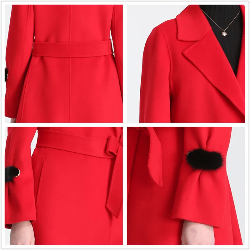 2018 radenoder Весна Высокое качество женские Шерстяное пальто зимняя куртка Для