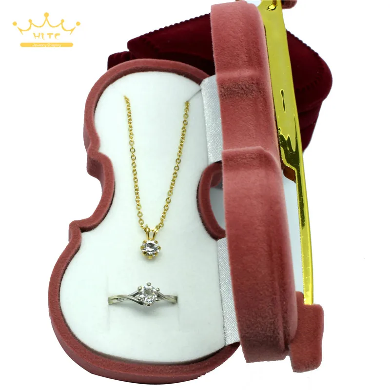 1 шт. креативная коробка для скрипки кольца принцесс бархатная хранения ожерелья