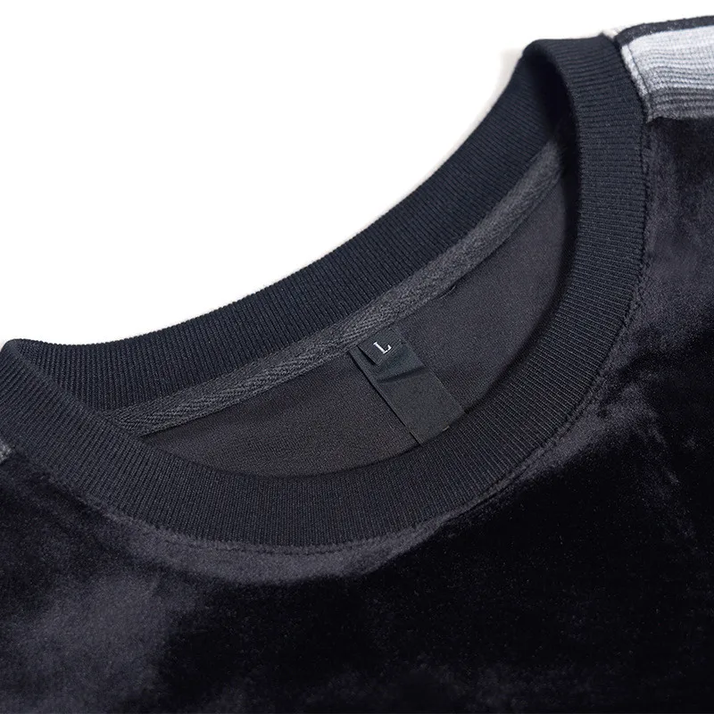 Весенне осенний бархатный свитшот с полосками по бокам и штаны спортивный костюм