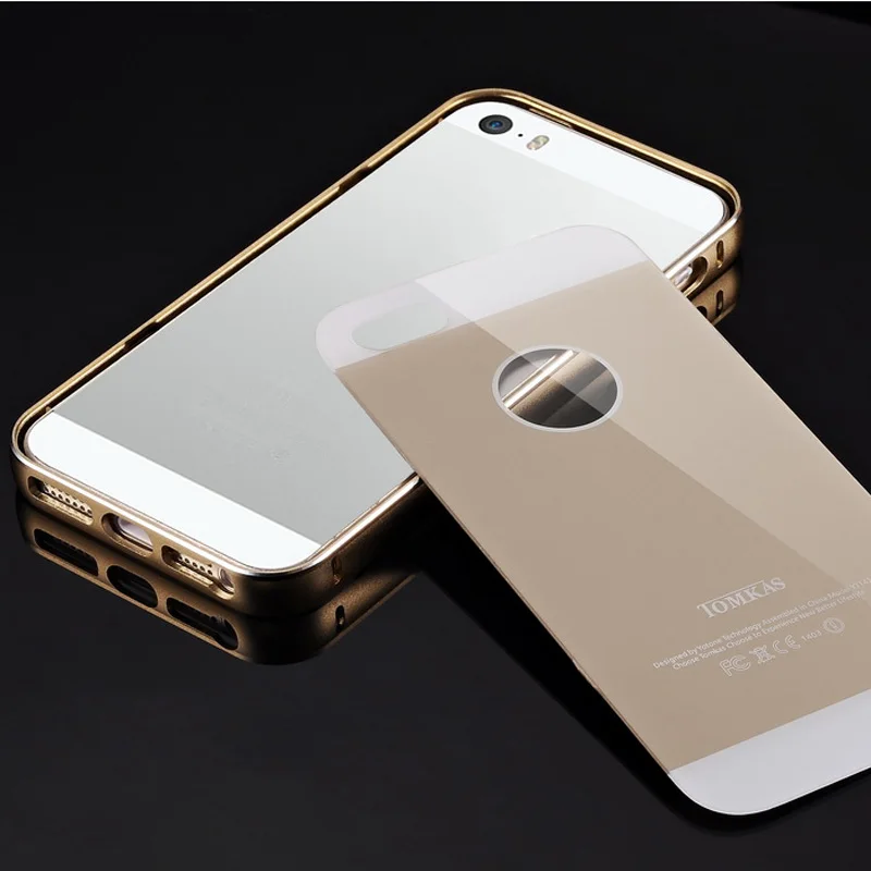 Tomkas Ультратонкий 0.025кг алюминиевый чехол для iPhone 5/5S роскошная металлическая