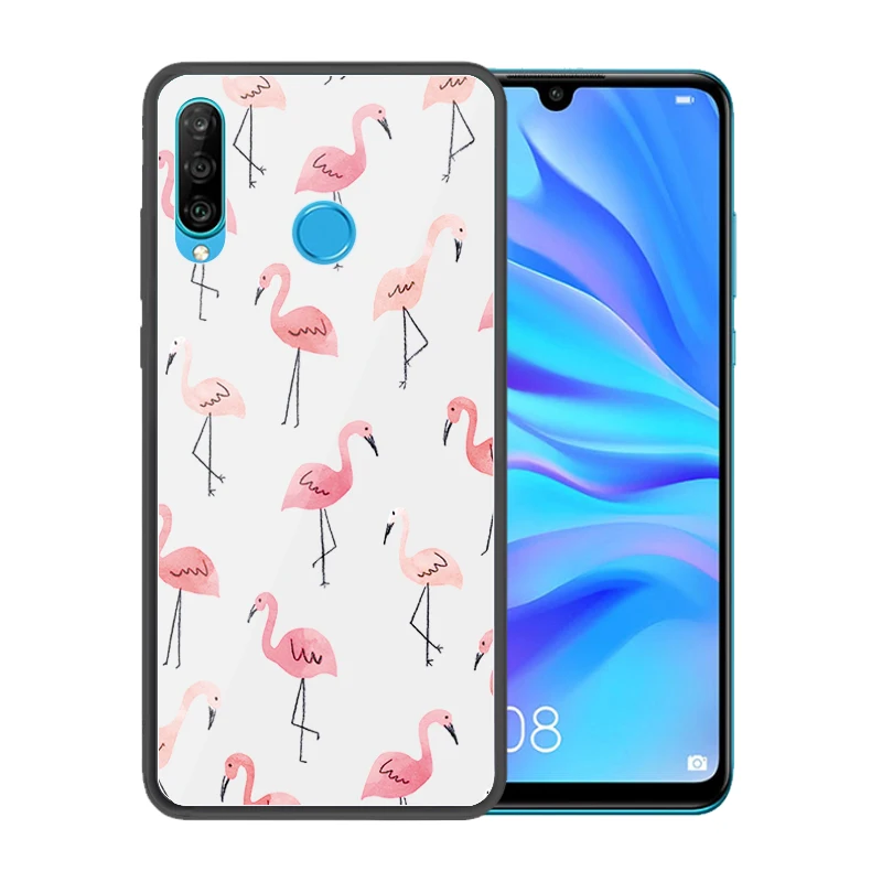Закаленное стекло чехол для huawei Nova 4E милые с изображением птиц Капа Fundas |