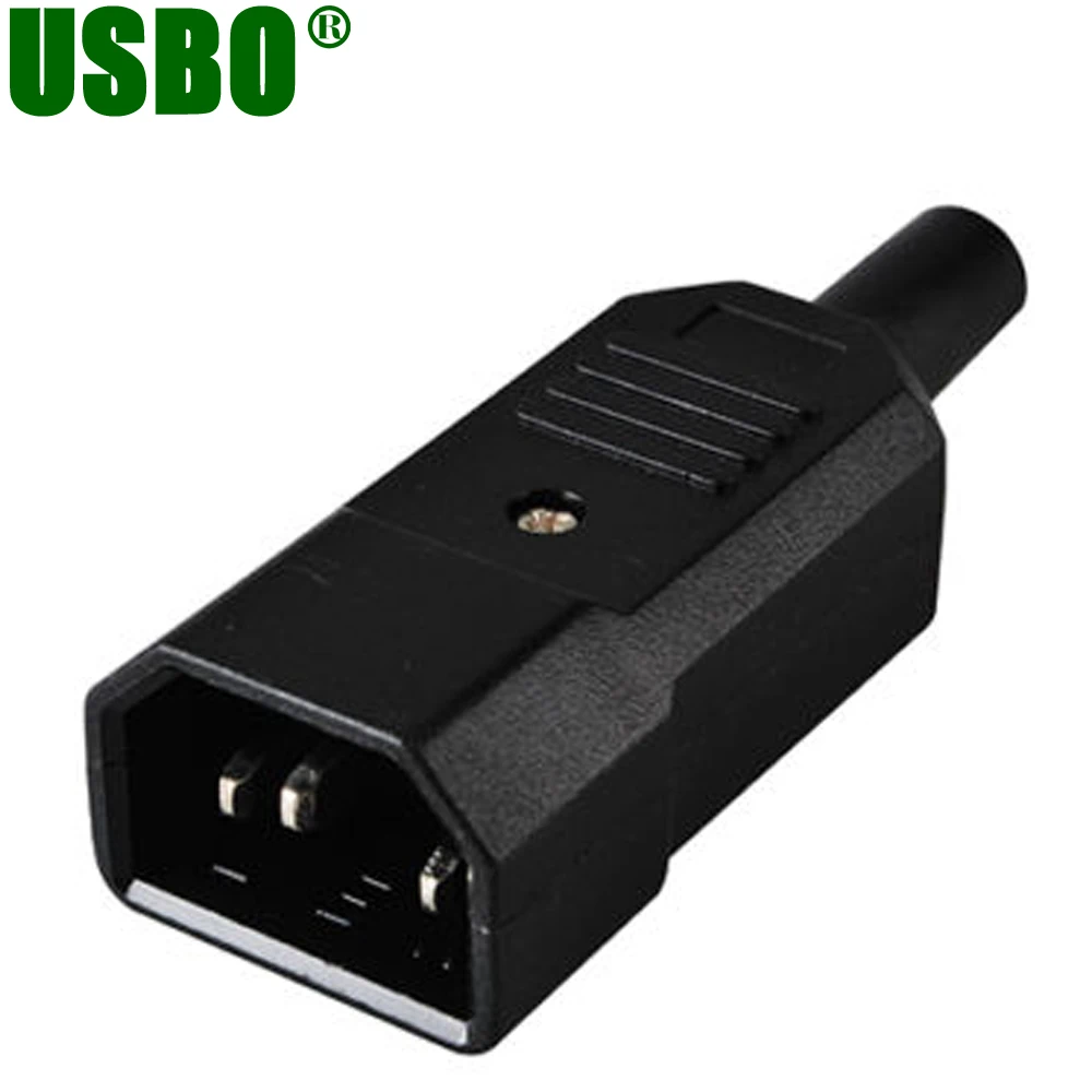 DIY 10A 250 В черный IEC C13 C14 Женский штекер Rewirable разъем питания 3 контактный разъем переменного тока одна пара